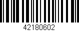 Código de barras (EAN, GTIN, SKU, ISBN): '42180602'