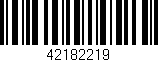 Código de barras (EAN, GTIN, SKU, ISBN): '42182219'