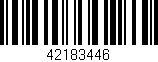Código de barras (EAN, GTIN, SKU, ISBN): '42183446'
