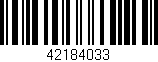 Código de barras (EAN, GTIN, SKU, ISBN): '42184033'