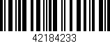 Código de barras (EAN, GTIN, SKU, ISBN): '42184233'