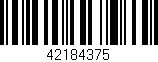 Código de barras (EAN, GTIN, SKU, ISBN): '42184375'