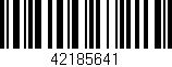 Código de barras (EAN, GTIN, SKU, ISBN): '42185641'
