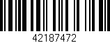 Código de barras (EAN, GTIN, SKU, ISBN): '42187472'