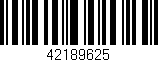 Código de barras (EAN, GTIN, SKU, ISBN): '42189625'