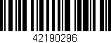 Código de barras (EAN, GTIN, SKU, ISBN): '42190296'