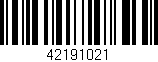 Código de barras (EAN, GTIN, SKU, ISBN): '42191021'