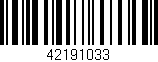 Código de barras (EAN, GTIN, SKU, ISBN): '42191033'
