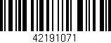 Código de barras (EAN, GTIN, SKU, ISBN): '42191071'