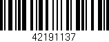 Código de barras (EAN, GTIN, SKU, ISBN): '42191137'