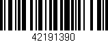 Código de barras (EAN, GTIN, SKU, ISBN): '42191390'