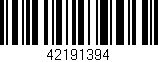 Código de barras (EAN, GTIN, SKU, ISBN): '42191394'