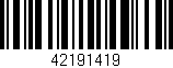 Código de barras (EAN, GTIN, SKU, ISBN): '42191419'
