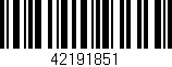 Código de barras (EAN, GTIN, SKU, ISBN): '42191851'