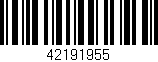 Código de barras (EAN, GTIN, SKU, ISBN): '42191955'