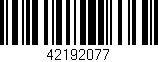Código de barras (EAN, GTIN, SKU, ISBN): '42192077'