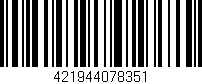 Código de barras (EAN, GTIN, SKU, ISBN): '421944078351'