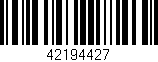 Código de barras (EAN, GTIN, SKU, ISBN): '42194427'