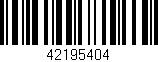 Código de barras (EAN, GTIN, SKU, ISBN): '42195404'