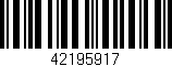 Código de barras (EAN, GTIN, SKU, ISBN): '42195917'