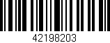 Código de barras (EAN, GTIN, SKU, ISBN): '42198203'