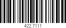 Código de barras (EAN, GTIN, SKU, ISBN): '422.7111'