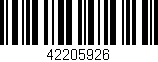 Código de barras (EAN, GTIN, SKU, ISBN): '42205926'
