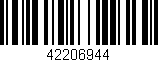 Código de barras (EAN, GTIN, SKU, ISBN): '42206944'