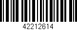 Código de barras (EAN, GTIN, SKU, ISBN): '42212614'