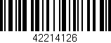 Código de barras (EAN, GTIN, SKU, ISBN): '42214126'