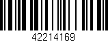 Código de barras (EAN, GTIN, SKU, ISBN): '42214169'