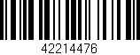 Código de barras (EAN, GTIN, SKU, ISBN): '42214476'