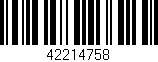 Código de barras (EAN, GTIN, SKU, ISBN): '42214758'