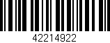 Código de barras (EAN, GTIN, SKU, ISBN): '42214922'