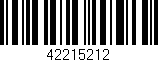 Código de barras (EAN, GTIN, SKU, ISBN): '42215212'