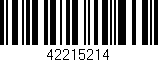 Código de barras (EAN, GTIN, SKU, ISBN): '42215214'