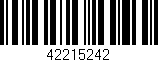 Código de barras (EAN, GTIN, SKU, ISBN): '42215242'