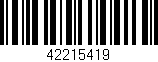 Código de barras (EAN, GTIN, SKU, ISBN): '42215419'