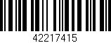 Código de barras (EAN, GTIN, SKU, ISBN): '42217415'