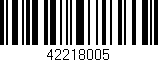 Código de barras (EAN, GTIN, SKU, ISBN): '42218005'