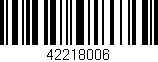 Código de barras (EAN, GTIN, SKU, ISBN): '42218006'