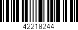 Código de barras (EAN, GTIN, SKU, ISBN): '42218244'