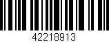Código de barras (EAN, GTIN, SKU, ISBN): '42218913'