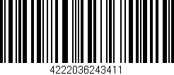 Código de barras (EAN, GTIN, SKU, ISBN): '4222036243411'
