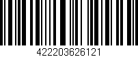 Código de barras (EAN, GTIN, SKU, ISBN): '422203626121'