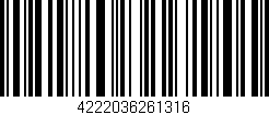 Código de barras (EAN, GTIN, SKU, ISBN): '4222036261316'