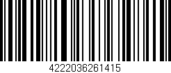 Código de barras (EAN, GTIN, SKU, ISBN): '4222036261415'