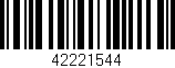 Código de barras (EAN, GTIN, SKU, ISBN): '42221544'