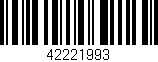 Código de barras (EAN, GTIN, SKU, ISBN): '42221993'