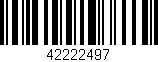 Código de barras (EAN, GTIN, SKU, ISBN): '42222497'